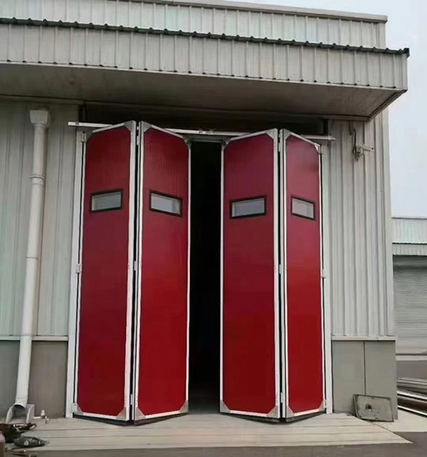 陈仓工业折叠门在大型装配车间出入口的应用实例